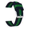 Curea Textila 22mm Smartwatch Samsung Gear S3 Frontier Galaxy Watch 3 46mm Huawei GT GT2/Pro/2e Albastru Inchis+Verde Telescoape QR