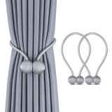 Bratara magnetica de prindere perdele/draperii, model silver balls