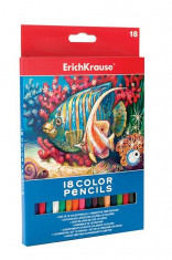 Set 18 creioane colorate marca Erich Krause foto