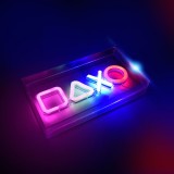 Lampa LED Neon Lamba, Gamer, Multicolor, 23x12.7cm, Cablu USB 1m, Oem