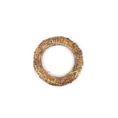 Coronita din paie decorabila Crisalida, rotunda, diametru 25 cm, Ivory