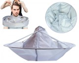 Pelerina frizerie cu guler, inchidere velcro, poliester, 65g, 23 x 60 cm, gri