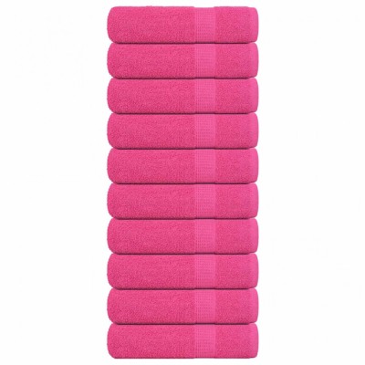 vidaXL Prosoape de m&amp;acirc;nă 10 buc roz 50x100 cm 360 g/m&amp;sup2; 100% bumbac 137048 foto