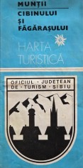 Muntii Cibinului si Fagarasului. Harta turistica