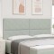 vidaXL Tăblie cap Pe perete Geometric Gri deschis 200 cm Catifea 3337958