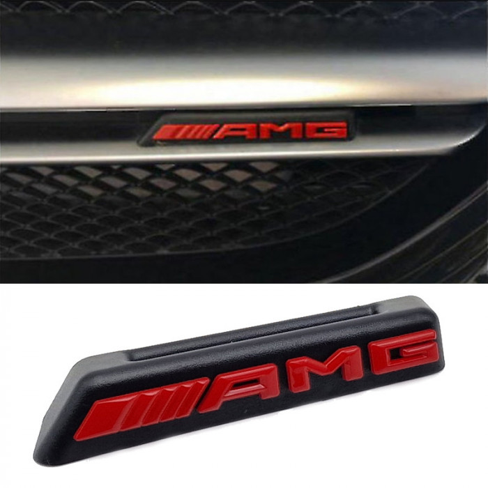 Emblema AMG grila model nou Mercedes ,Rosu
