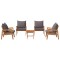 Set bistro 5 buc. Maro Lemn Solid de Acacia - 5