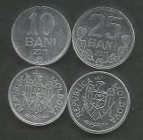 MOLDOVA SET / LOT ( 2 buc ) : 10 BANI + 25 BANI 2011 , a UNC