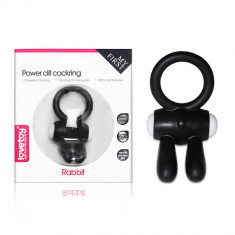 Inel Penis Cu Vibratii Power Clit Cockring, Negru foto