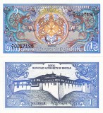 Bhutan 1 Ngultrum 1986 UNC Bancnota Asia Ne流通lată