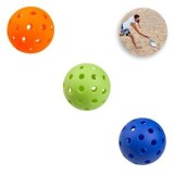 Set 3 Mingi Pickleball TPE, 7.5 cm, Portocaliu, Albastru și Verde Lime, CMCLASS