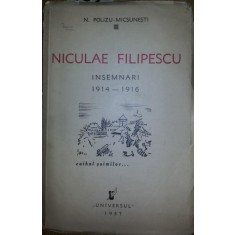 NICULAE FILIPESCU - INSEMNARI 1914 - 1916