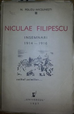NICULAE FILIPESCU - INSEMNARI 1914 - 1916 foto
