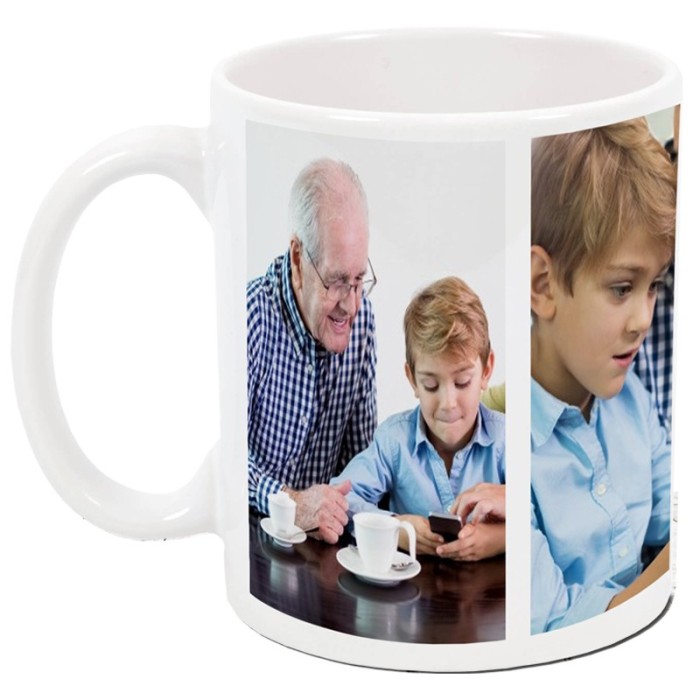 Cana personalizata, model cu 3 poze, ceramica alba, 325ml Cana personalizata, model cu 3 poze, ceramica alba, 325ml