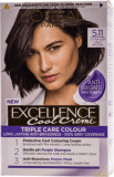 Loreal Paris EXCELLENCE CREME Vopsea de păr permanentă cu amoniac 5.11, 1 buc, L&rsquo;oreal Paris