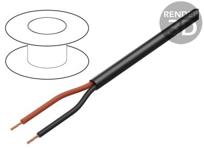 Cablu Difuzor 2x1,5mm OFC Negru Neecranat foto