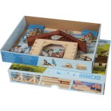Set constructie arhitectura Ieslea din Betleem, 68 piese din lemn, Walachia