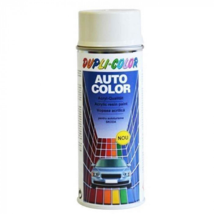 Vopsea Auto Alba Nemetalizata DUPLI-COLOR 350 ml, Auto Color Skoda, Alb Candy, Vopsea Spray, Vopsea Spray Auto, Vopsea Spray Alba, Vopsea pentru Caros