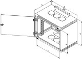 TRITON RACK PERETE 1-SECTION 18U/600 GRI