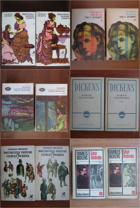 Pachet 21 carti CHARLES DICKENS - clasic englez - colectie - bibliofilie