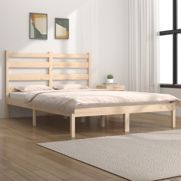 vidaXL Cadru de pat Small Double 4FT, 120x190 cm, lemn masiv de pin