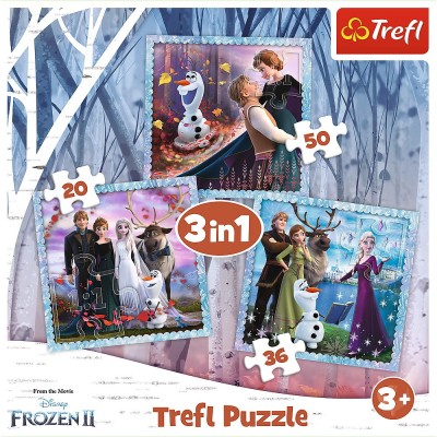 PUZZLE TREFL 3IN1 FROZEN2 REGATUL DE GHEATA foto