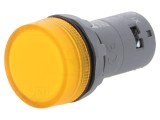 Lumină de control LED 22mm, galbenă