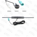 Antena Auto Radio FM/AM Amplificata Interior/Parbriz, Mufa ISO/DIN/FAKRA, 12V, Cablu 3m