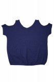 Cumpara ieftin Tricou cu umeri decupati B&amp;C, din bumbac, Albastru, pentru femei
