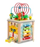 Cub educativ Montessori din lemn cu centru de activitati 7 in 1, Treasure Chests, 3 ani +, Oem