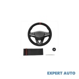 Husa volan cu ac si ata imitatie alcantara , marime m, culoare negru cod: wk-1002 Alta marca Alt model #7