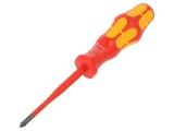 Șurubelniță Izolată Wera Pozidriv PZ1 80mm 1kV AC Otel VDE EN 60900