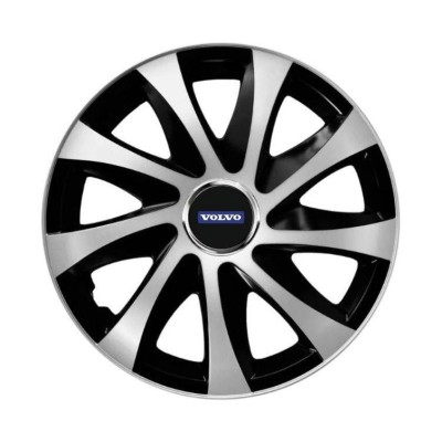 Set 4 capace roti Drift exrta silver&amp;amp;black R15 Compatibil Cu Volvo foto