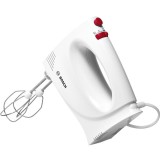 Mixer de mana Bosch MFQP1000, 300 W, 2 viteze, Alb-Rosu