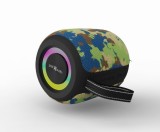 BOXE GEMBIRD portabile bluetooth, RMS: 8W, baterie 1200mAh, microSD, USB, FM-radio, LED light, suport functie TWS, BT v5.3, 110x110x129mm, 450 grame,