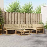 vidaXL Set de canapele de exterior 6 pcs Alb și Bej 79 x 79 x 37 cm 3388711