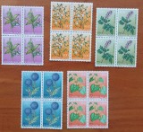 YUGOSLAVIA &#039;&#039;Flori de stepa &#039;&#039; -SERIE de5val-in bloc de4-MNH NESTAMP. -Calitate EXTRA, Nestampilat