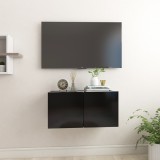 vidaXL Dulapuri TV suspendate, negru, 60x30x30 cm