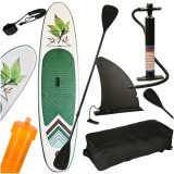 Placa Stand up paddle SUP gonflabila cu vasla, pompa si accesorii, 320x80x19 cm, 150 kg, alb Household NewTrend