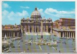 Bnk cp Vatican - Piata si biserica Sf Petru - uzata, Circulata, Printata