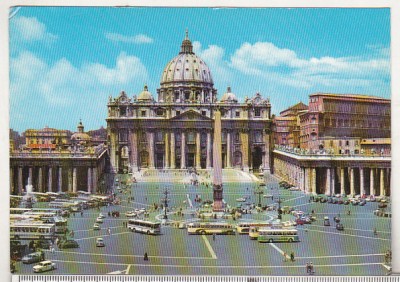 bnk cp Vatican - Piata si biserica Sf Petru - uzata foto