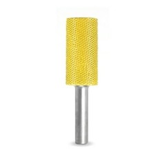 Tvar Dlh&yacute; Valec s Hladk&yacute;m čelom pr-16mm stopka 6mm, Granulatie Saburr FINA - GALBENA