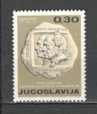Iugoslavia.1966 100 ani Academia de Stiinta si Arta Zagreb SI.240, Nestampilat
