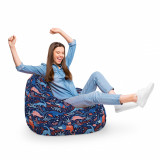 Fotoliu Puf Bean Bag tip Para XL Dinozauri Nocturni, Updeco