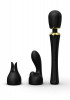 Vibrator Kyro Best Wand + 2 Atasamente Silicon Negru 29.1 cm