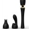 Vibrator Kyro Best Wand + 2 Atasamente Silicon Negru 29.1 cm
