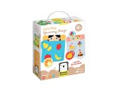 Joc educativ pentru copii tip Bingo si asociere imagini, Banana Panda Let&#039;s Play Yummy Bingo, cu alimente, 6 planse si 24 piese de asezat