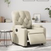 VidaXL Fotoliu rabatabil electric, crem, piele ecologică 3204759