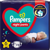 Pampers Night Pants Size 6 scutece de unică folosință tip chiloțel pentru noapte 15+ kg 19 buc
