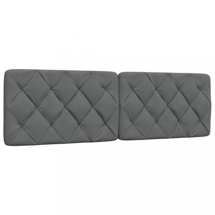 Gossi perna pentru tablie de pat, gri inchis, 140 cm, material textil